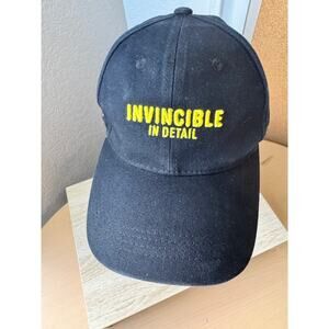 "Invincible in Detail" Black Cotton Cap